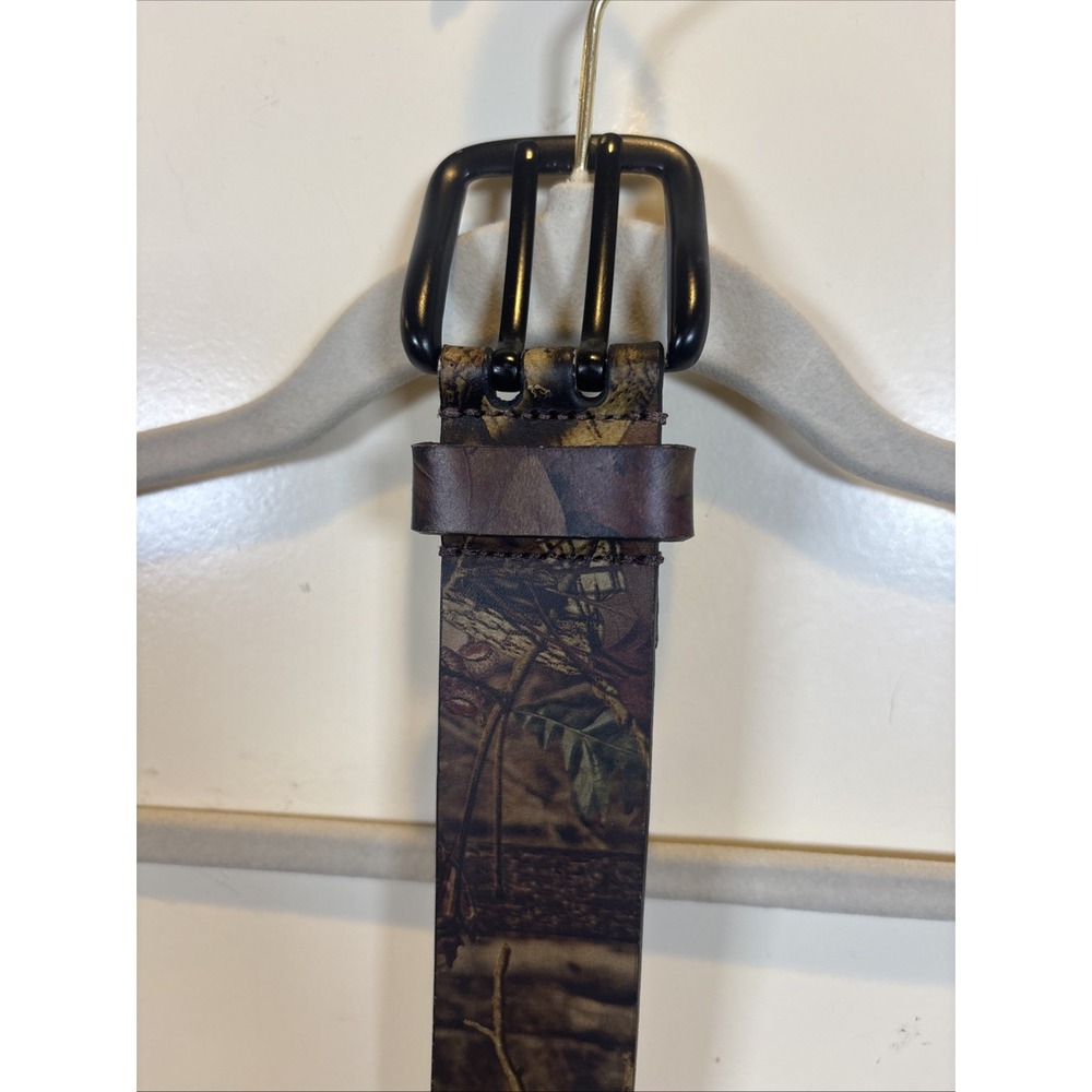 Camo Brown Genuine Leather 1402 Two Prong Work Belt India Men's Size 42